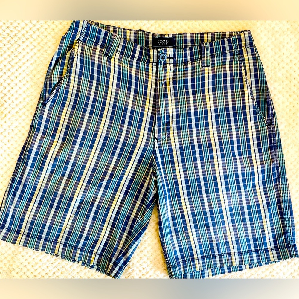 Men’s “Izod” Navy Blue Khaki Dress Shorts